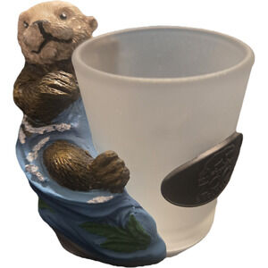 Point Defiance Zoo & Aquarium Sea Otter Figurine Shot Glass